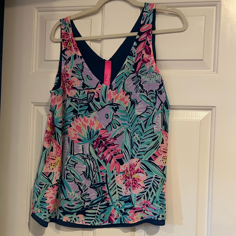 Lilly Pulitzer Florin reversible top in Multi Slathouse Soirée